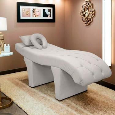 Imagem de Maca Lash Designer Cilios Estofada Estética Veludo Bege Off - SOFA STO