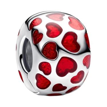 Imagem de Pingente De Coração E Flor Em Prata 925 Para Casais, Ideal Para Pulsei