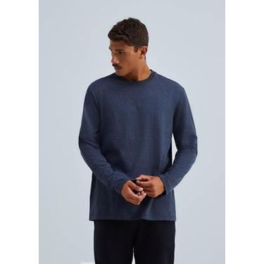 Imagem de Camiseta Básica Masculina Manga Longa Super Cotton - hering, M, Cinza 