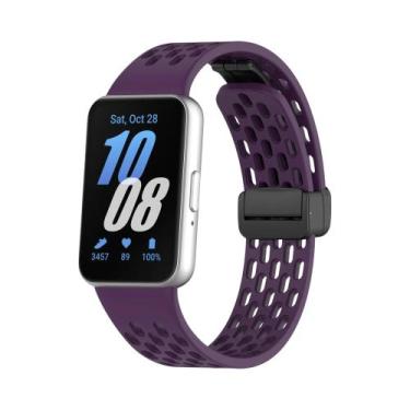Imagem de Pulseira De Substituição Para Relógio Samsung Galaxy Fit 3, Em Silicon