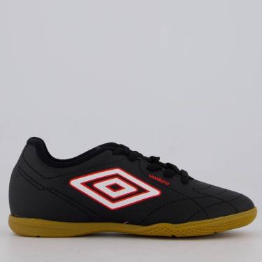 Imagem de Chuteira Umbro Class Footballer Futsal Juvenil Preta e Branca-Unissex