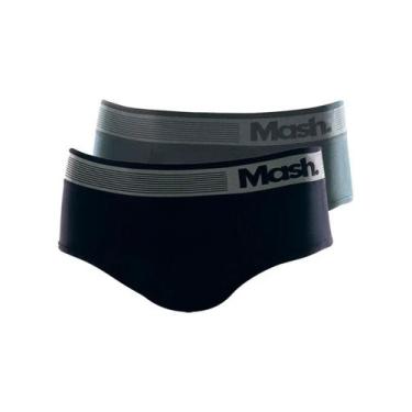 Imagem de Kit com 2 Cueca Slip Mash 713.02 Colorido, Cinza, M