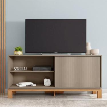 Imagem de Rack Bancada Tv Para Sala de Estar 136cm Visari Marrom/Freijó C01 - D 