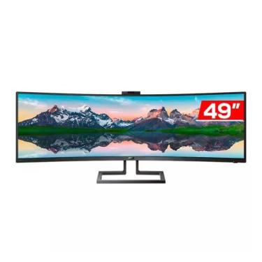 Imagem de Monitor Philips 49" Superwide Curvo com Hello WEB CAM e USB-C - 499P9H
