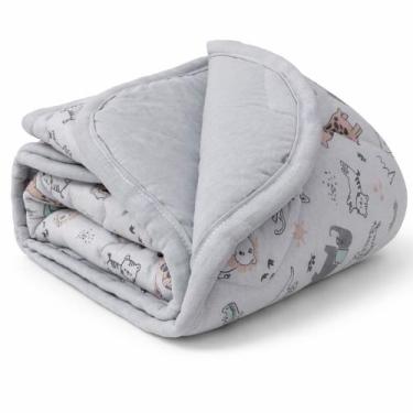Imagem de Edredom De Berço Malha Algodão Linha Baby Infantil Bebê Estampado Fofi