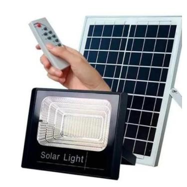 Imagem de Refletor Solar Led 50W Branco Frio Holofote Bivolt 6500K Co Água e Poe