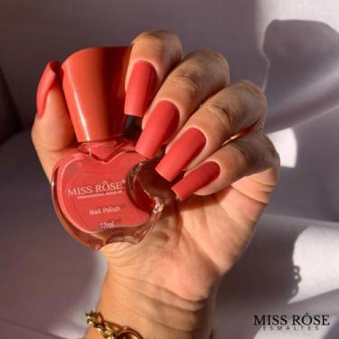 Imagem de Esmalte Miss Rose Cremosos 12ml  Cores Vibrantes e Alta Duração, 038