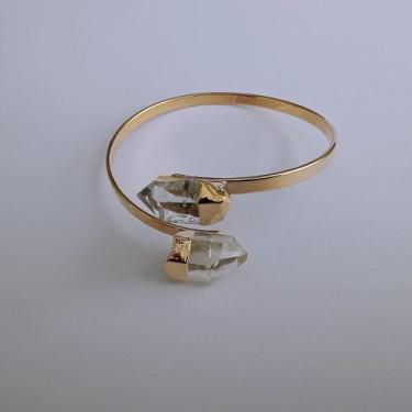 Imagem de Bracelete duplo pedra bruta cristal - Midas