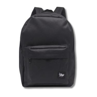 Imagem de Mochila De Costas Grande Escolar Colorida Espaçosa Yepp Basics, Preto