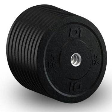 Imagem de Kit Anilha Bumper Hi Temp All Black 5kg - 10 unidades