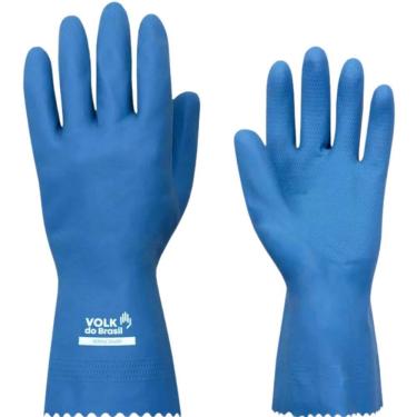 Imagem de Luva Látex Verniz Silver Slim Azul Volk CA 37277
