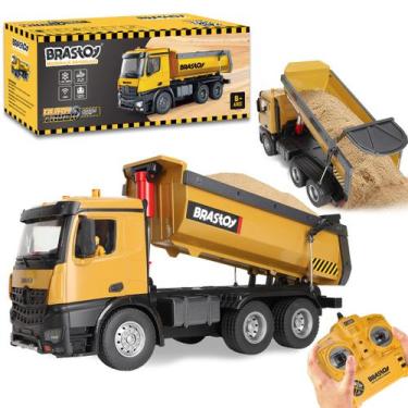 Imagem de Caminhão Basculante de Controle Remoto Grande Brastoy 10 canais Com Lu