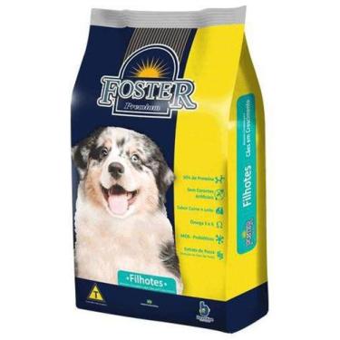 Imagem de Ração Comida Foster Premium para Cães Filhotes 1kg - BRAZILIAN PET FOO