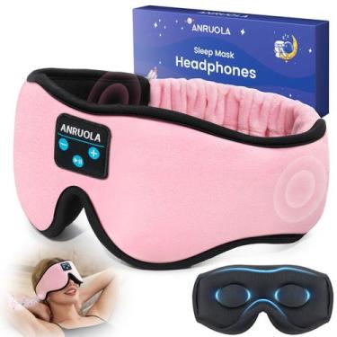 Imagem de Máscara de dormir Bluetooth ANRUOLA Wireless Fones de ouvido Soft 3D