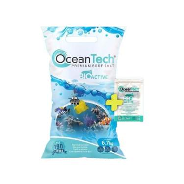 Imagem de Sal Ocean Tech Aquários Marinho Coral + Sachê Biologia 6,7kg