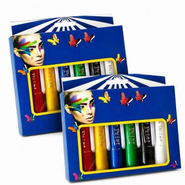 Imagem de Super  2 Kit Pintura Facial Infantil Maquiagem Artística