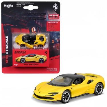 Imagem de Carro em miniatura die-cast RACE MODEL SF90 Stradale amarelo 1:64