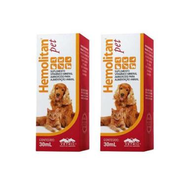 Imagem de Combos 2 Unidades Hemolitan Pet 30 ml Suplemento Cães e Gatos - Vetnil
