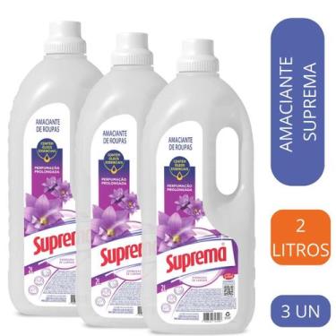 Imagem de Amaciante Concentrado Roupa Macia e Cheirosa Suprema Kit Com 3 Unidade