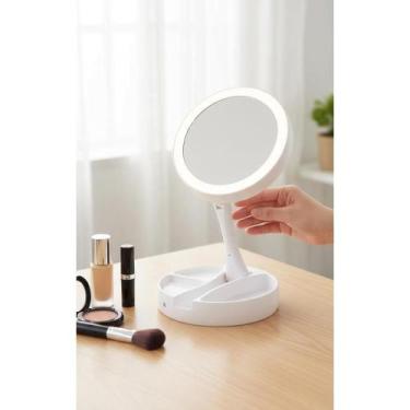 Imagem de Espelho Maquiagem LED 10x Dobrável Portátil Iluminado - Congratulation