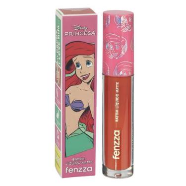 Imagem de Batom Líquido Matte Fenzza Disney Princesa Ariel Dis108 - Fenzza Makeu