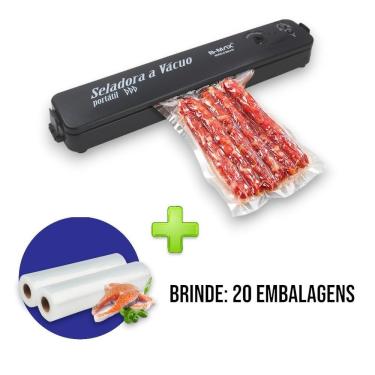 Imagem de Seladora a Vácuo Aquilae Portátil Selamento Hermético Bivolt ABS 6.5CM