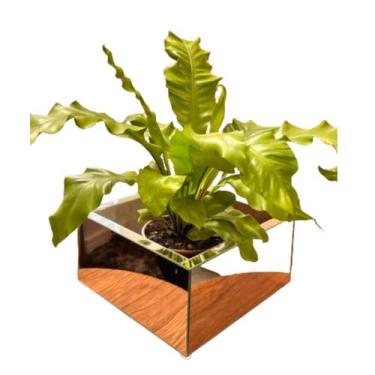 Imagem de Vaso Ivy Médio Espelhado Cromado Médio - Zefter Designer