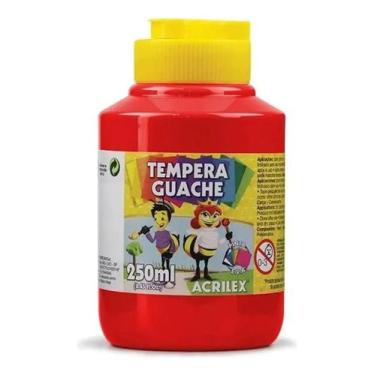 Imagem de Tinta guache 250ml acrilex vermelho fogo