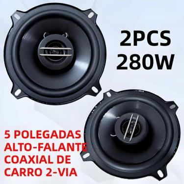Imagem de Alto-falante Coaxial Automotivo HiFi De 5 Polegadas 280W, Subwoofer De