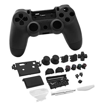 Imagem de Kit 21 Peças Botões e Carcaça Para Controle Compatível Com Playstation 4 Preta