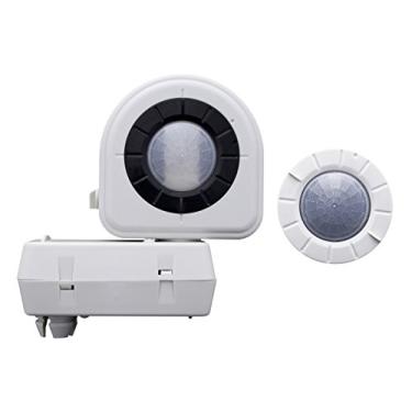 Imagem de Leviton OSFLA-CTW PIR Sensor de ocupação de alto baía com 2 lentes intercambiáveis para armazenamento frio, branco