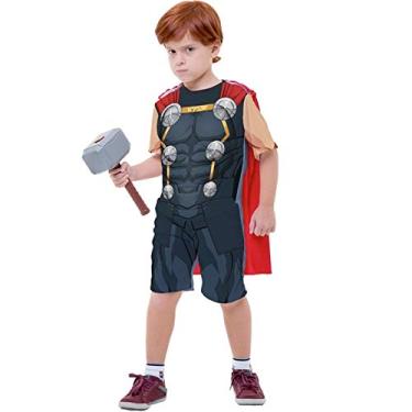 Imagem de Fantasia Thor Infantil Curta Os Vingadores 2 Com Martelo G 9-11