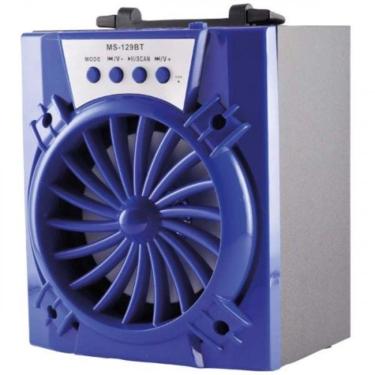 Imagem de Caixa de Som Portátil Bluetooth Mp3 Usb Radio Fm Auxiliar 8w Aero Azul