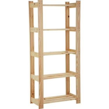 Imagem de Estante para Livros 90 x 139 cm com 5 Prateleiras Modulare Natural Tramontina
