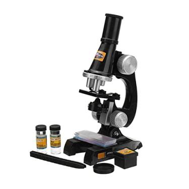 Imagem de ZTBH Kit de acessórios para microscópio 100X-200X-1200X microscópio biológico para crianças kit de microscópio Slides (Cor: A 100X 200X 450X)