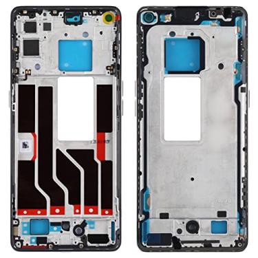 Imagem de HONGYAN Peças de substituição de telefone celular Placa de moldura de quadro LCD da casa frontal original para oppo reno5 pro 5g pdsm00, pdst00, cph2201 Acessórios telefônicos