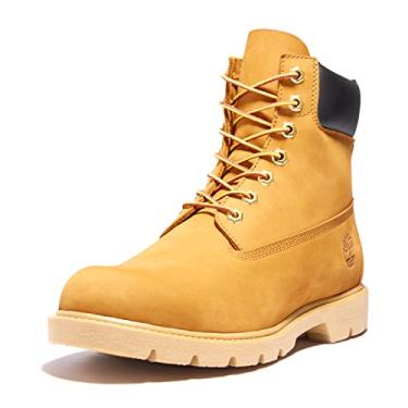 Imagem de Timberland Bota masculina básica impermeável de 15 cm com gola acolchoada, Nobuck de trigo, 42