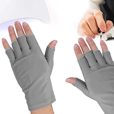 Imagem de Luva UV para lâmpada de unhas de gel, luvas profissionais de proteção UV para ferramenta de manicure, luva de proteção UV arte de unhas para cuidados com a pele luva sem dedos protege