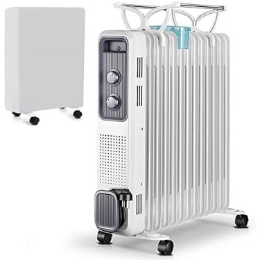 Imagem de KRASS Aquecedor elétrico com termostato, radiador de óleo, 2200 watts, economia de energia, 15 lâminas de aquecimento, aquecedor elétrico móvel para salas de até 30 m², Collector88