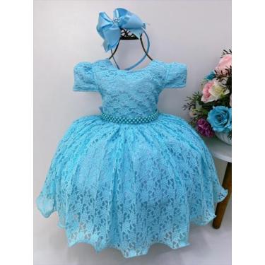 VESTIDO INFANTIL REALEZA LILÁS RENDA PÉROLAS PRINCESA LUXO