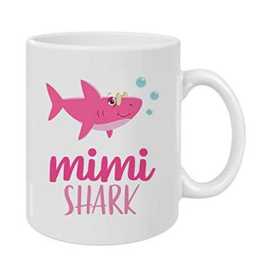 Imagem de Caneca de café de cerâmica Shark Mimi — Presentes divertidos para o Dia das Mães de tubarão para a nova mamãe, caneca de café Shark Do Do ideia de e Natal para Mimi