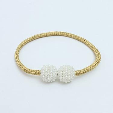 Imagem de Amarrações de cortina Correias e cordas de cortina sem atração magnética sem perfurações para armazenar acessórios de fivela de cortina magnética, T5,4 pcs