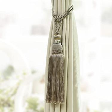 Imagem de Suportes de cortina Simples alça de cortina corda de cortina bola pendurada gancho de borla gancho de parede fivela de cortina de cortina europeia, T13,4 pcs