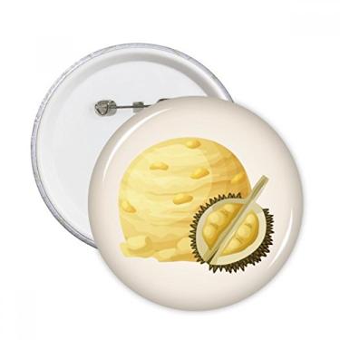 Imagem de Bola de sorvete amarela Durian picolé pinos redondos crachá botão emblema acessório decoração 5 peças