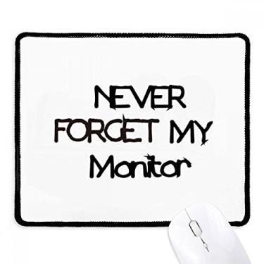 Imagem de Never Forget My Monitor – Mousepad com borda costurada para jogos