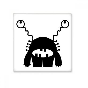 Imagem de Decalque brilhante de cerâmica com desenho alienígena universitário e alienígena brilhante tijolo vitrificado adorn pedra