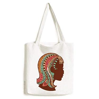 Imagem de Bolsa de lona com símbolo do zodíaco da constelação de virgem, bolsa de compras casual