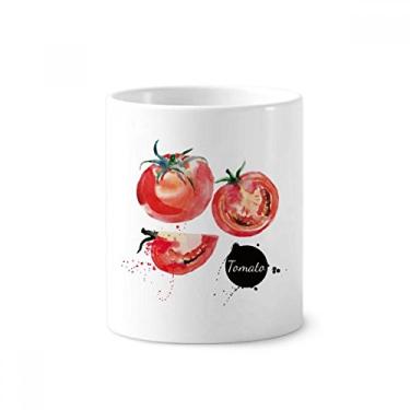 Imagem de Tomate Vegetal, Saboroso, Saudável, Aquarela, Escova de Dentes Caneca, Suporte de Cerâmica