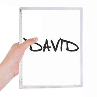 Imagem de Caderno de anotações especiais com o nome inglês DAVID folhas soltas diário recarregável artigos de papelaria