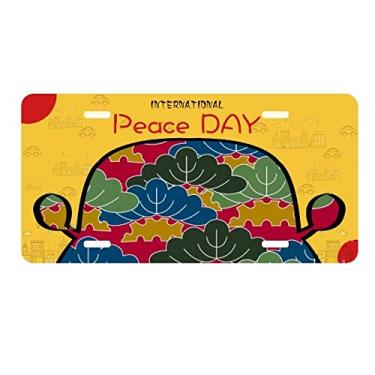 Imagem de DIYthinker Pintura de cultura japonesa folhas placa de licença etiqueta decoração de carro dia da paz